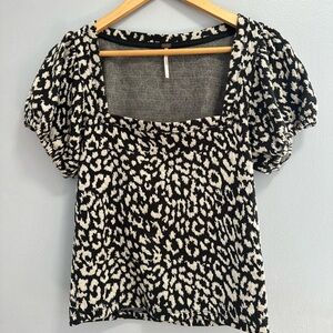 Free People Leopard Print Top